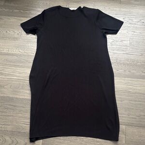 Exclusively MISOOK Vintage Classic Acrylic Black Long Short Sleeve Shift Dress3X